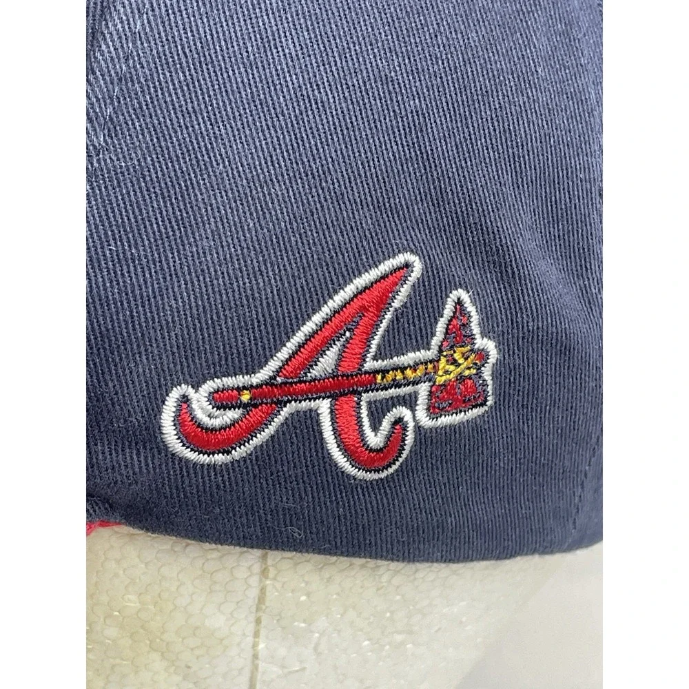 VTG Atlanta Braves Youth Cap Twins Enterprise Blue Red Adjustable Strapback Hat